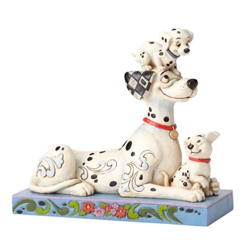 Disney Traditions 101 Dalmatians Pongo with Penny and Rollie Statue